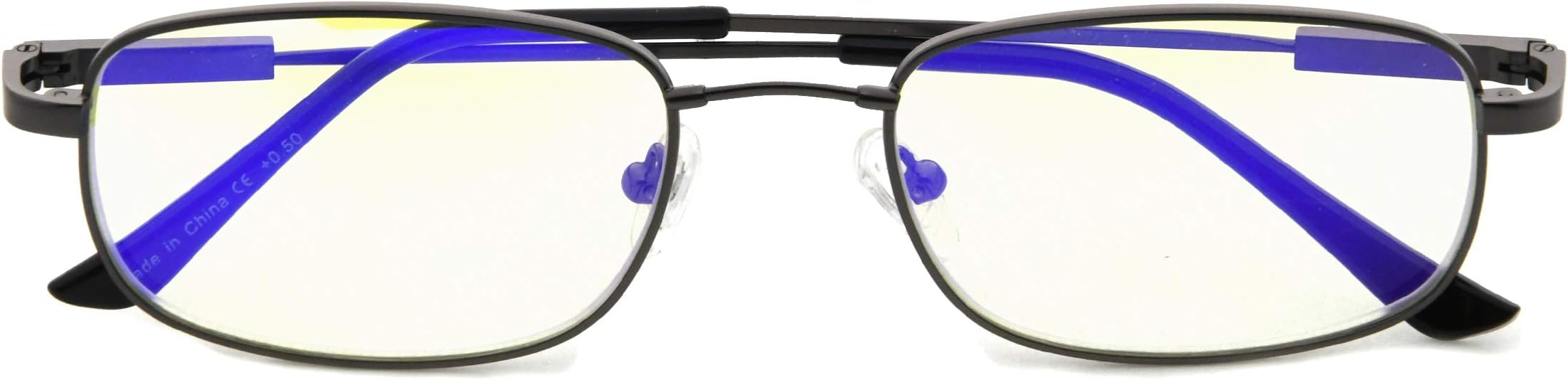 Computer Glasses Men Bendable Titanium Reading Eyeglasses Blue Light Filter