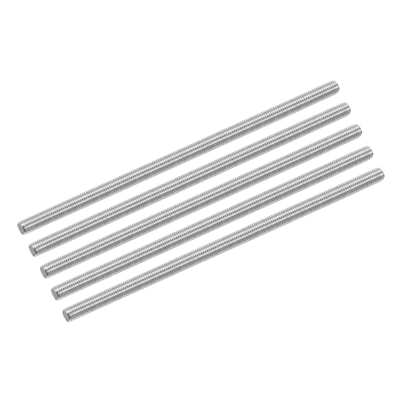 5-15 piezas M4-M8 304 varilla roscada de acero inoxidable mano derecha 60-250 mm(15pcs M5 x 250mm)