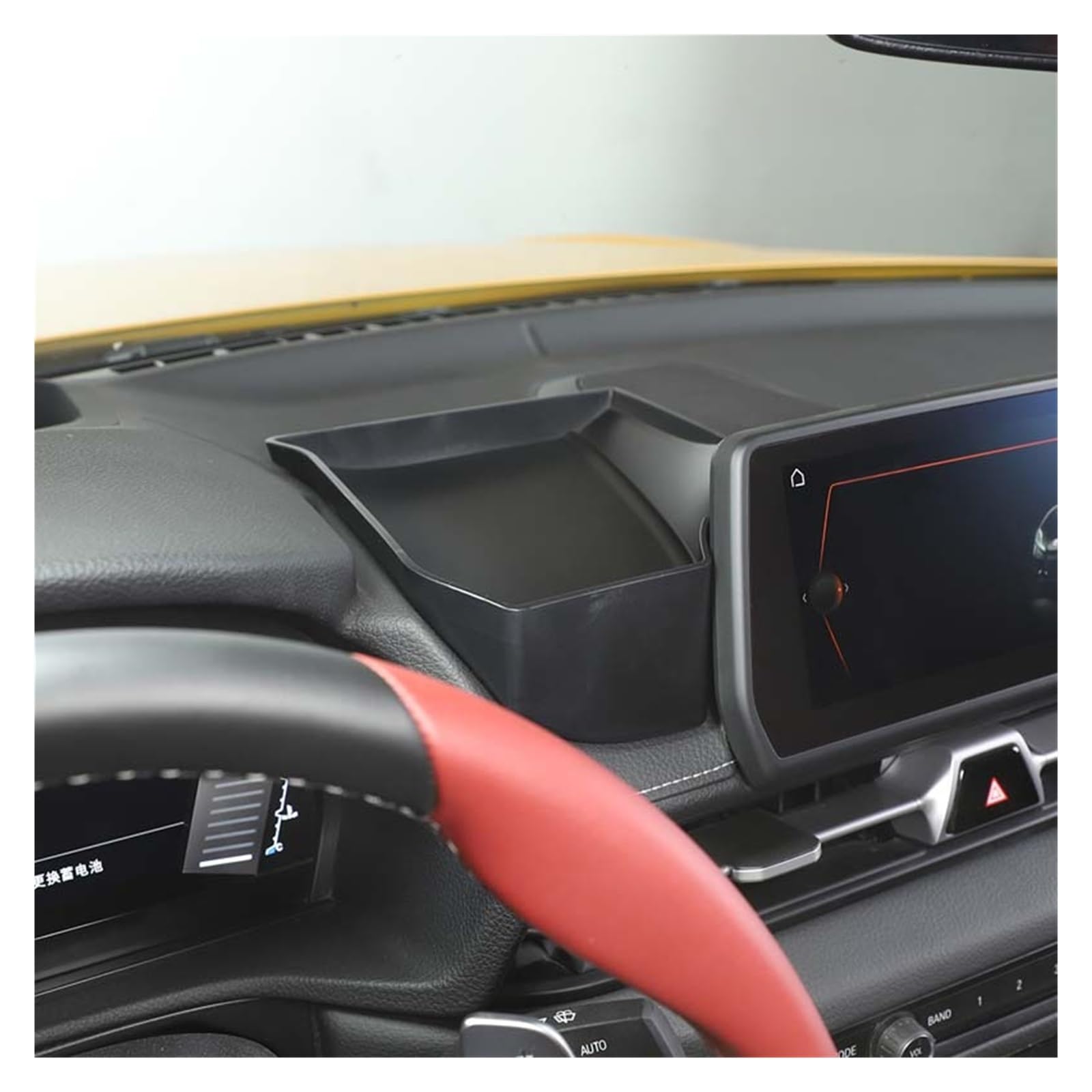 Kompatybilny z Toyota GR Supra MK5 A90 2019-2022 ABS czarny schowek na deskę rozdzielczą samochodu wielofunkcyjne pudełko na telefon akcesoria samochodowe