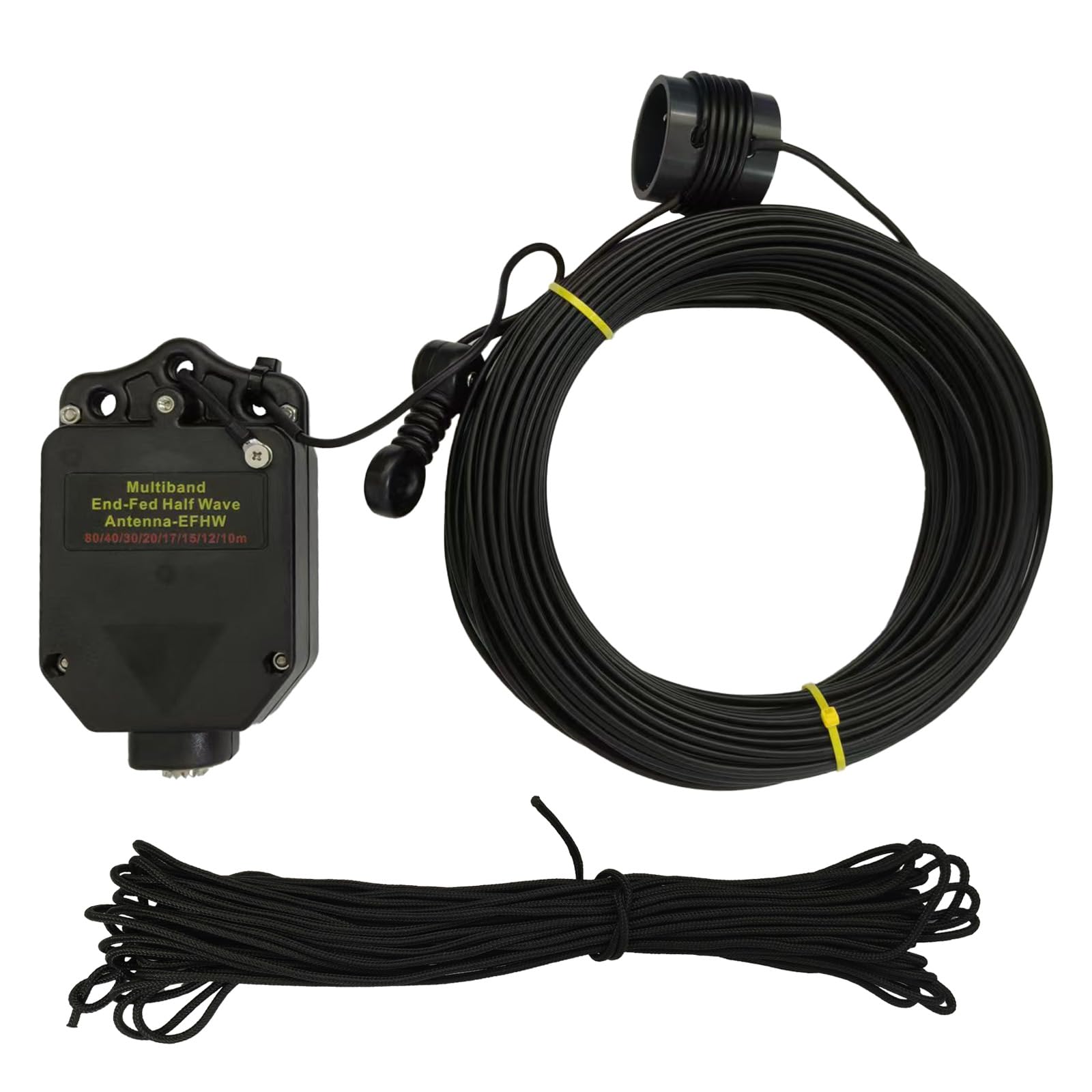 JYR8010-150W End Fed Half Wave Antenna 8 bande 80 m – 10 m EFHW HF Shortwave 3,5 – 29,7 MHz con 1:64 Balun 150 W Multiband Long Wire Antenna for Ham Radio No Tuning Required