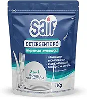 Detergente Para Máquinas De Lavar Louças Saif 1Kg, Sabão Em Pó Para Lava Louças, Azul, Ação 2 Em 1 Secante E Abrilhantador, Facilitando Sua Vida, Maximizando Toda Limpeza