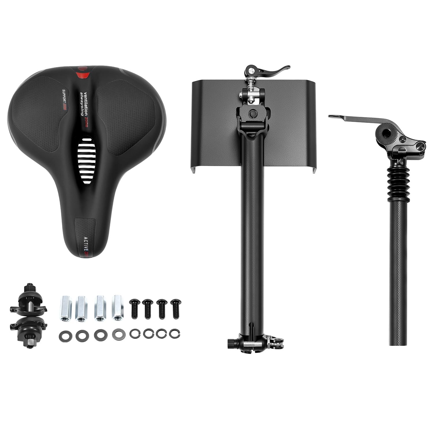QWORK® Selle Trottinette Électrique, Siege Trotinette Electrique réglable en Hauteur, Compatible avec Ninebot F20 F25 F30 F40
