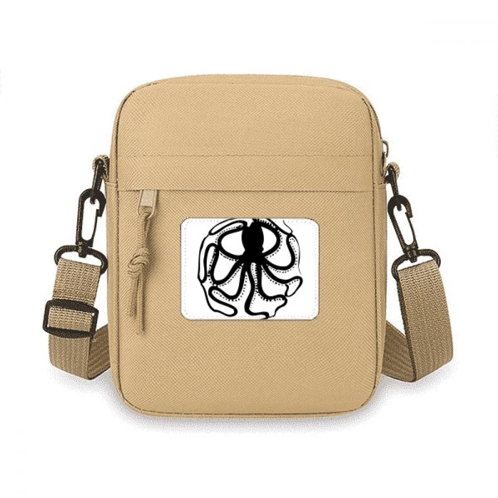 Sac bandoulière téléphone noir pieuvre contre les poches déformées - 5