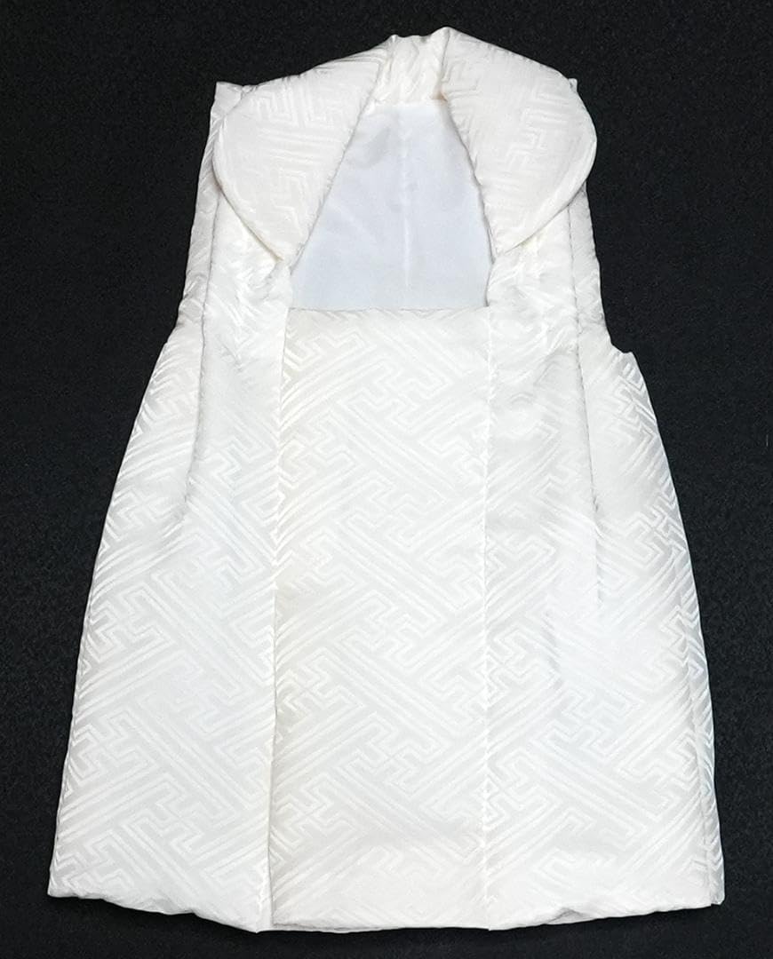 七五三3歳男の子正絹綸子辛子色の被布(中綿無し） 七五三3歳男の子