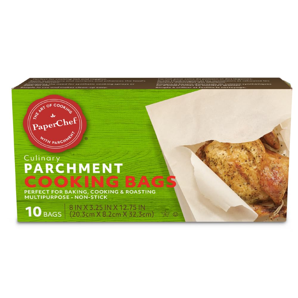 PaperChef – Parchment Bags – Multipurpose, Non-Stick – Ideal for Roasting, Steaming & More – 10 Count