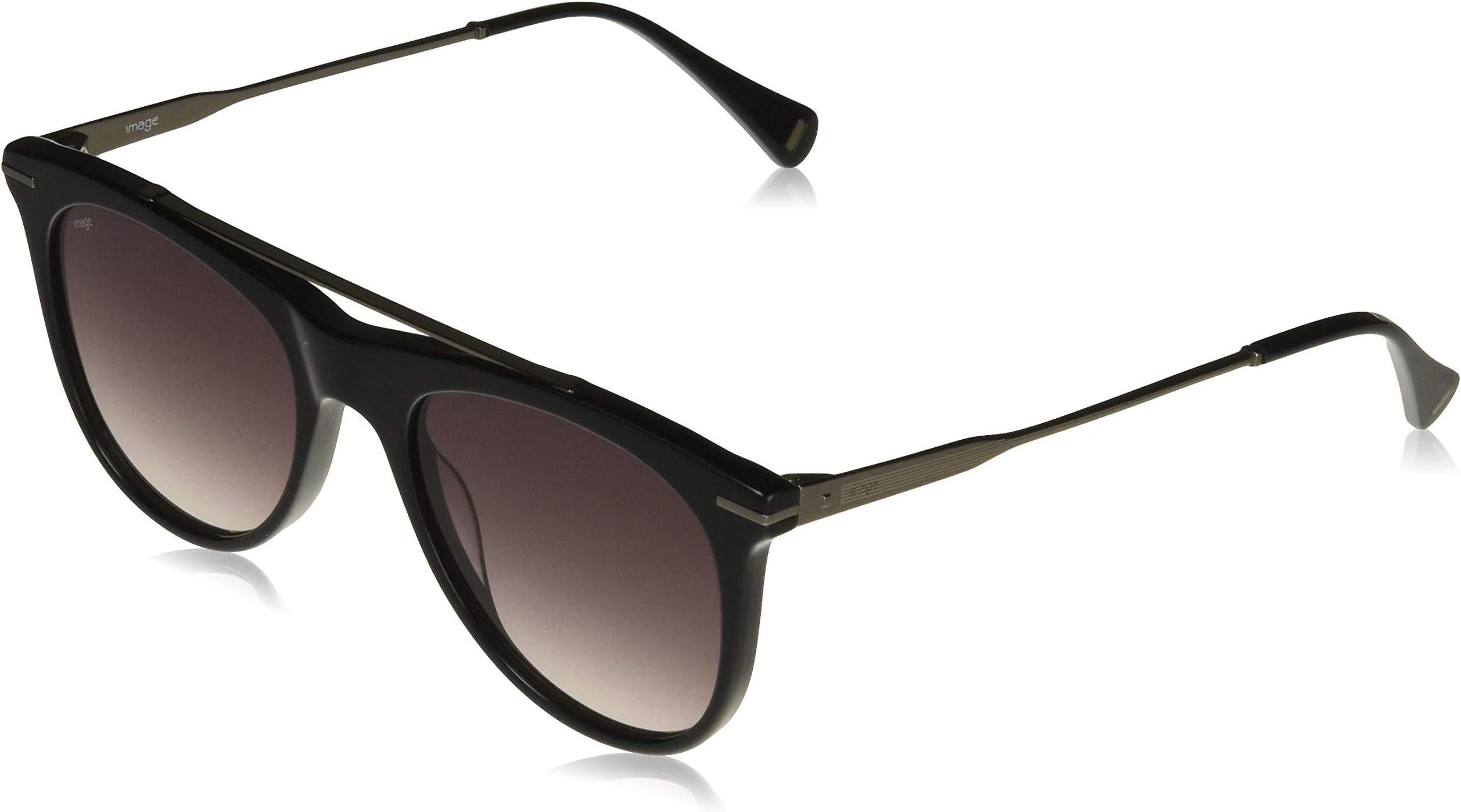 ImageMen's UV Protected Grey Metal Square sunglass