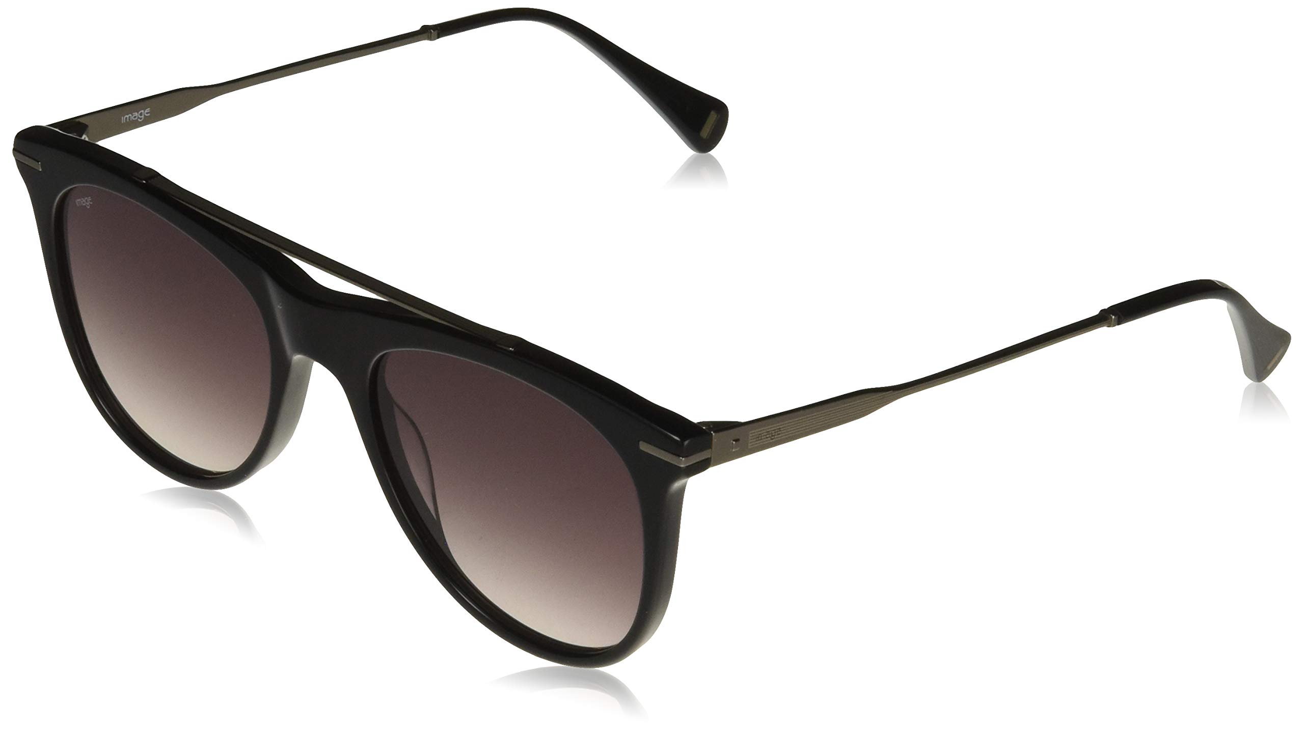ImageMen's UV Protected Grey Metal Square sunglass