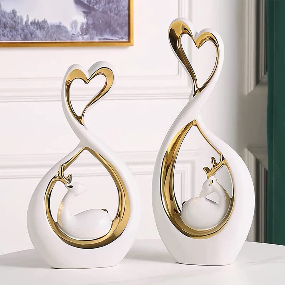 Home Decor Modern Art Abstract Art Statua in Ceramica, Stile Moderno Ornamenti Decorativi for Soggiorno, tavolino da caffè, Desktop for Ufficio