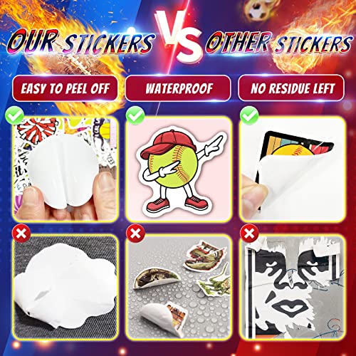 100 Pieces Random Football Stickers | Waterproof Random Sports Stickers For Kids | Vinyl Rugby Stickers For Water Bottle Laptop Macbook Luggage Helmet Car Motorcycle | Football Team Fans Party Decals #TOP2