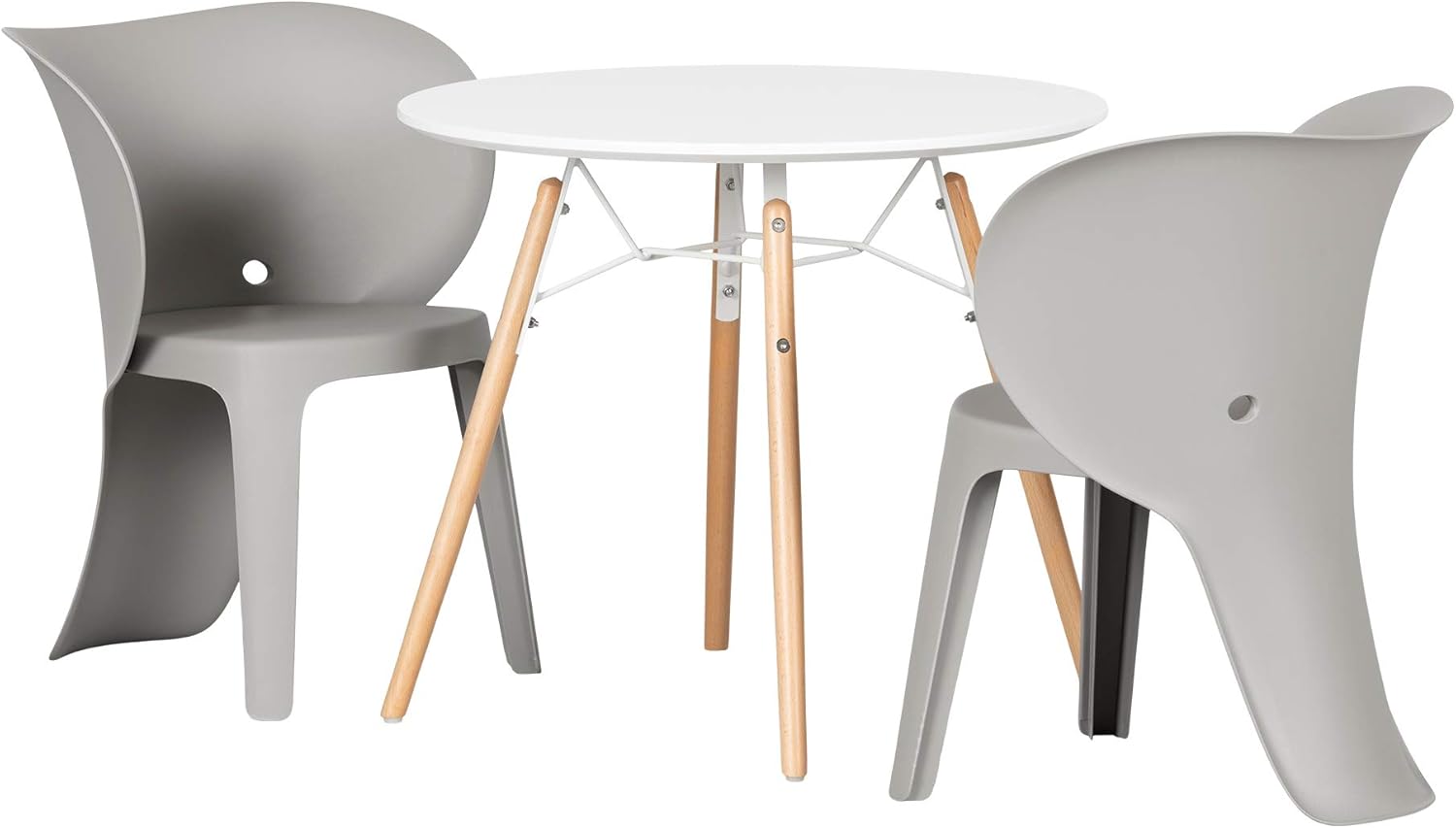 🛒 Flash Sale South Shore Sweedi Kids Table and Chairs Set-Elephant Gray