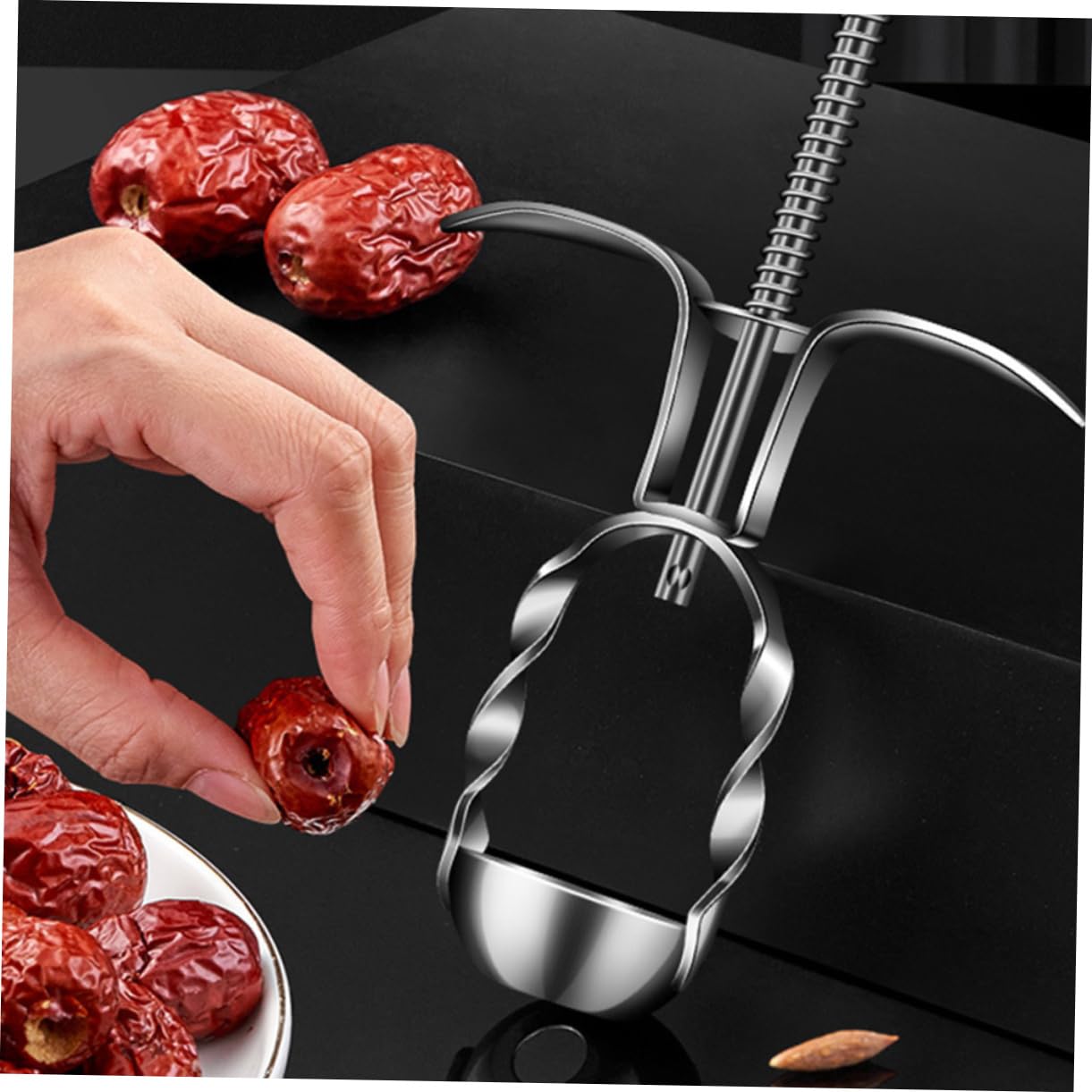 CONGARTENO Jujube Corer Tool Ergonomic Cherry Pitter for Kitchen Cherry Core Remover Easy to Use Multi-function Pitting Tool for Dates and Jujubes