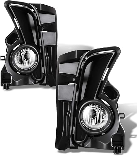 AUTOWIKI Faros antiniebla para Toyota Highlander 2017-2019 OEM de repuesto para faros antiniebla, lente transparente, 2 piezas (kit de interruptor y