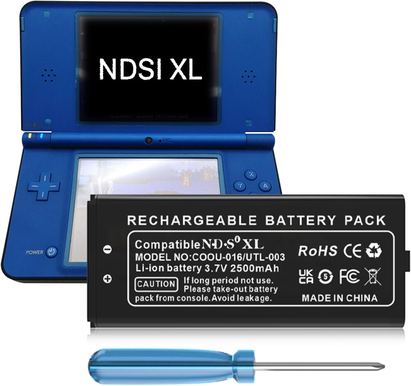 DSi XL Battery, 2500mAh (𝟐𝟎𝟐𝟰 𝐍𝐞𝐰 𝐔𝐩𝐠𝐫𝐚𝐝𝐞) UTL-003 Replacement Battery for Nintendo DSi XL DS XL UTL-003 DSi LL UTL-001 C UTL-A-BP Game Player Battery (Not for Nintendo DSi NDSi DS Lite)