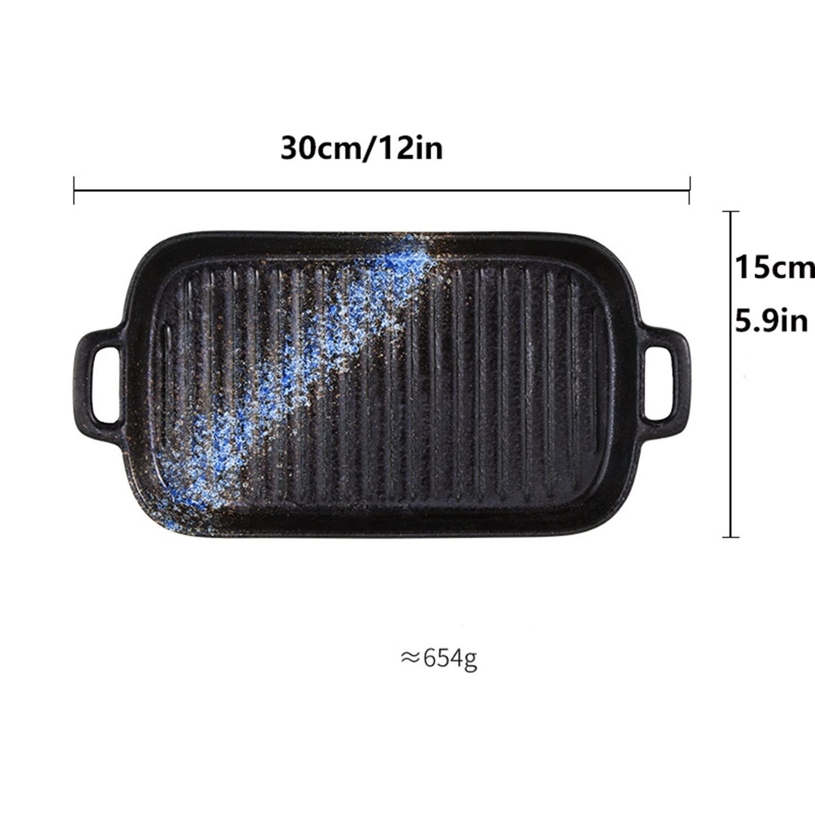 Lot de 2 moules à Tarte rectangulaires Profonds en Porcelaine, Jolis Plats à Tarte en Porcelaine pour la Cuisson de gâteaux et de Repas, Plats à Tarte en Porcelaine