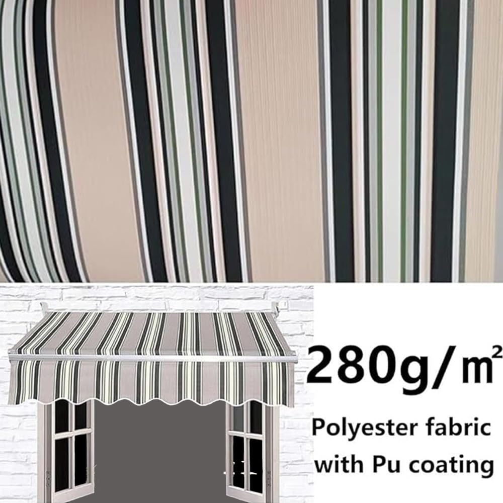 Zapasowa plandeka zewnętrzna do markizy, tarasu, przyczepy kempingowej, tkaniny zamiennej do markizy 2,5 m, 4,5 m, 12 stóp 15 stóp, poliestrowa tkanina markizowa wodoodporna na patyki