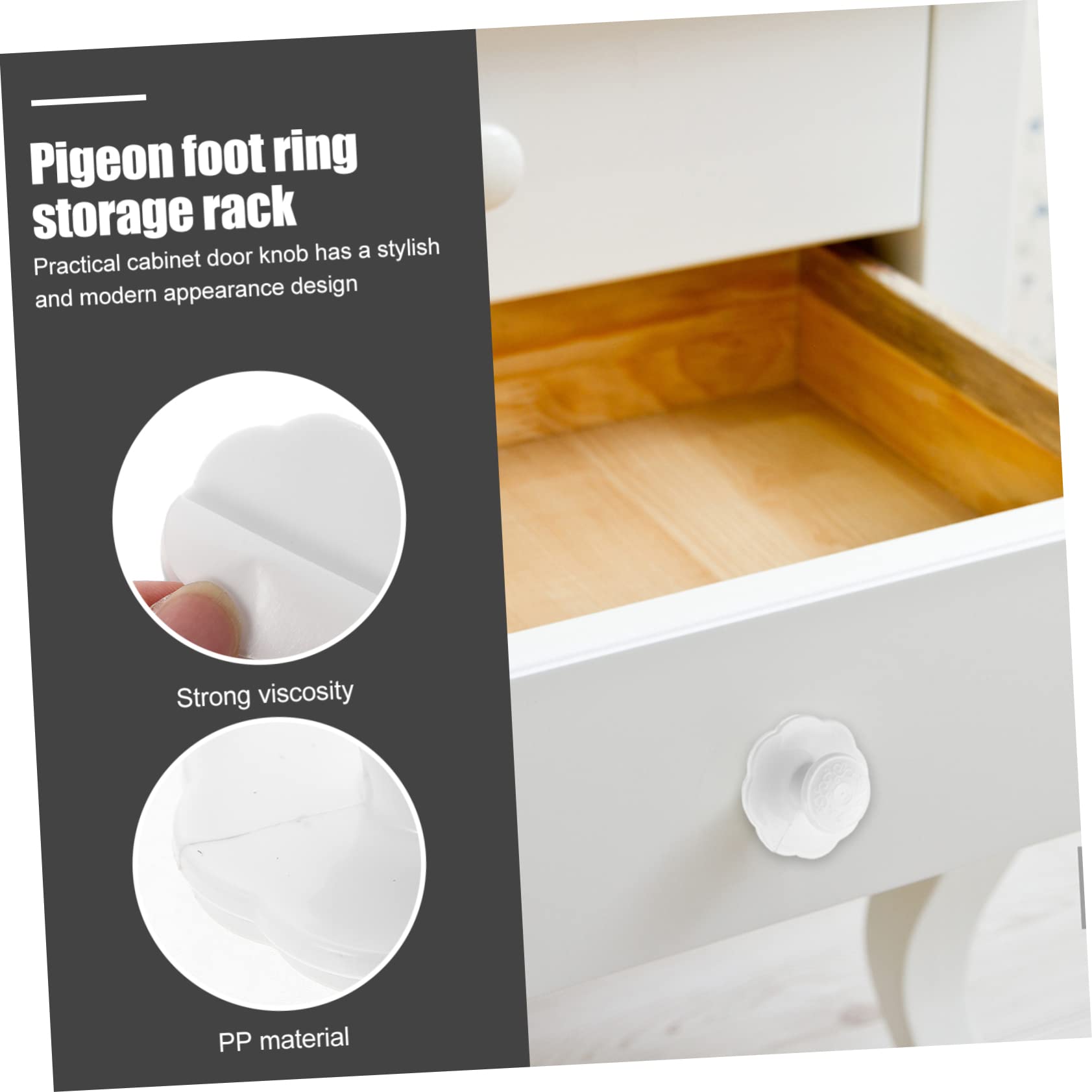 10 Pcs Self-Stick Drawer Knobs Pull Handle 3M Cabinet Knobs Drawer Auxiliary Pulls Handle Helper Kitchen Sliding Door Window Wardrobe Handle Sticker Cupboard Knobs (White), Knobs - Canada
