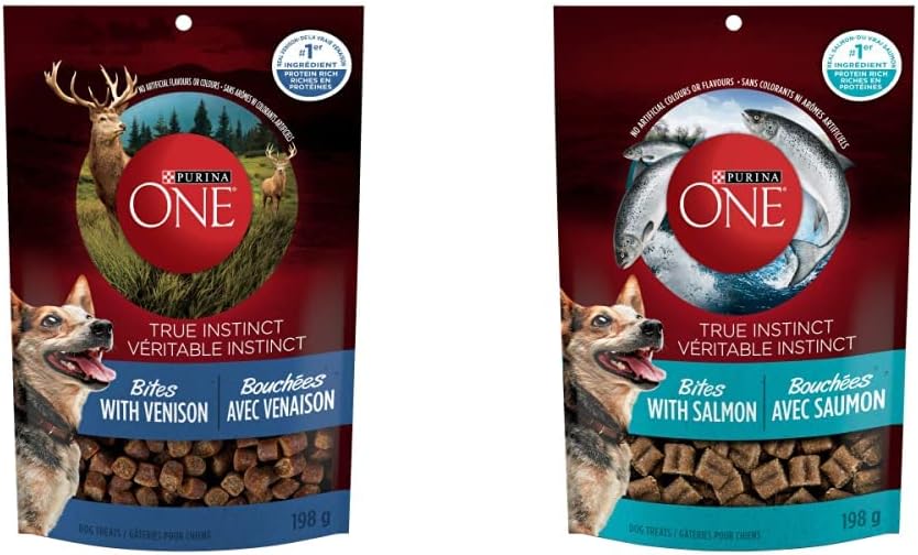 Purina ONE True Instinct Bites Natural Dog Treats Venison + Salmon Bundle – 396g