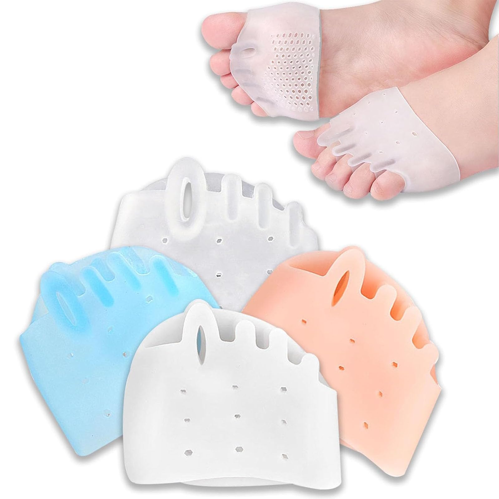 SUQILVSI Silicone Toe Separators- 2025 New Toe Separator for Women, Hallux Valgus Relief - Toe Straightener & Spacer for Women & Men