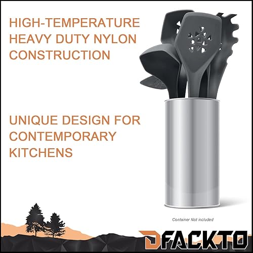 Miniatura 6 de Juego de utensilios de cocina resistentes, 6 piezas de nailon antiadherente, alta resistencia al calor para estufa y plancha, 6 piezas para cocinar