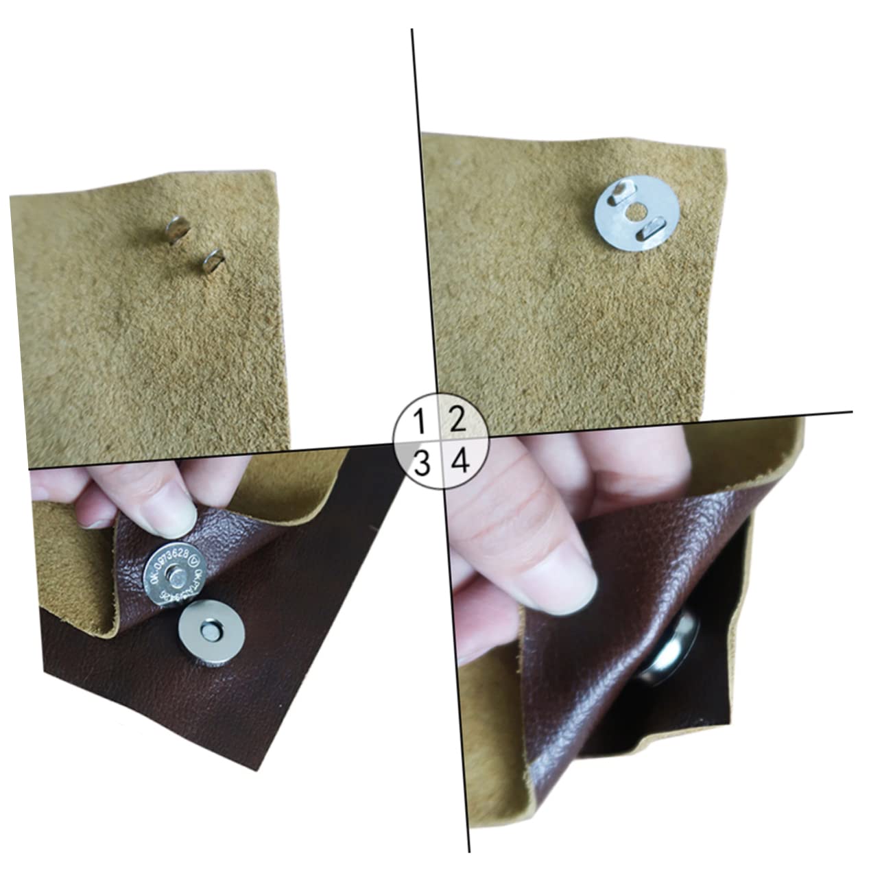 Tofficu 200piezas Cierre Magnético Para Bolsos y Monederos Broches De Presión Metal Para Manualidades
