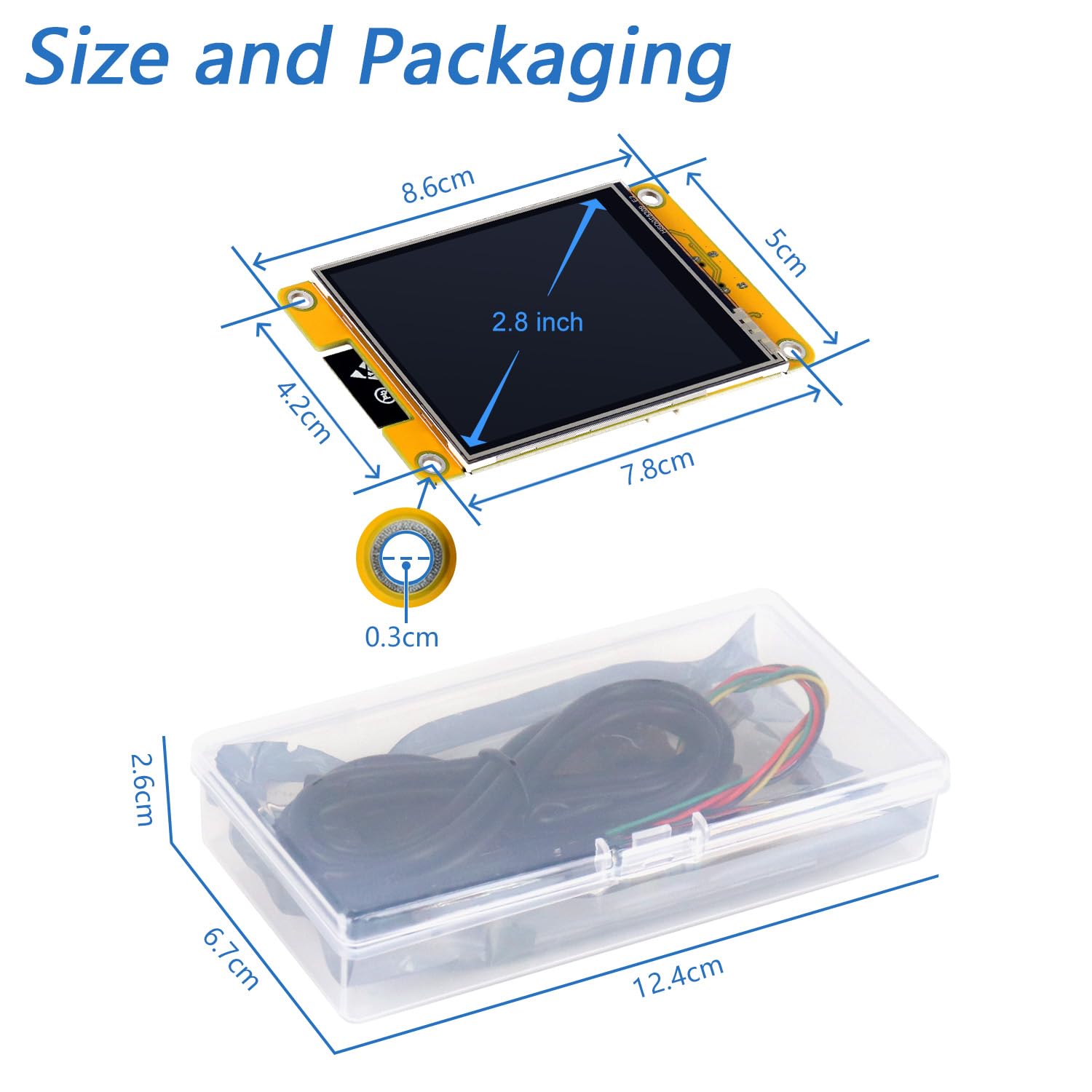 Freenove ESP32 Display CYD Touch Screen 2.8 inch 240x320 Pixel TN 7789 | Onboard Dual-core 32-bit 240 MHz Microcontroller with WiFi+BT, C Code LVGL Example Projects Tutorial