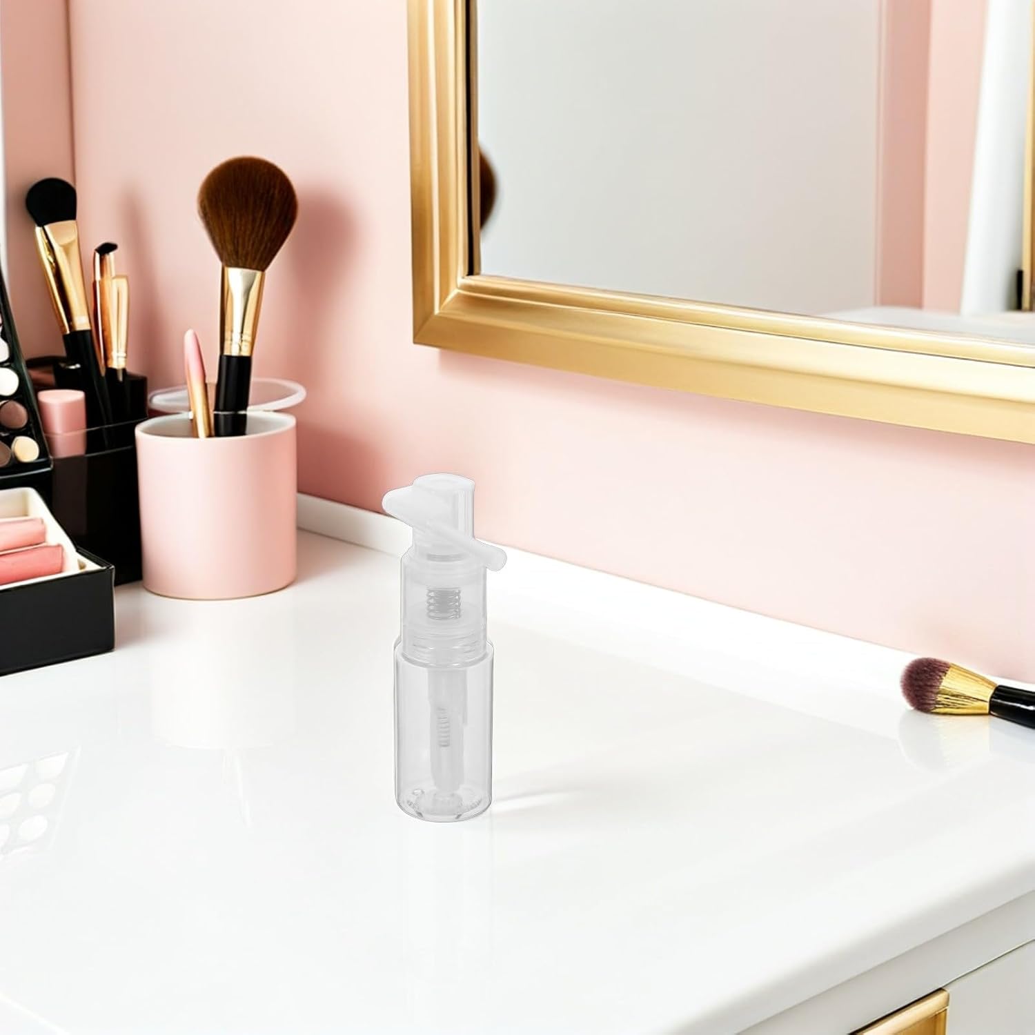 Zerodeko Powder Spray Bottles 2pcs for Precise Powder Dispensing Plastic and Reducing Waste for Cosmetic Touchups and Travel Use