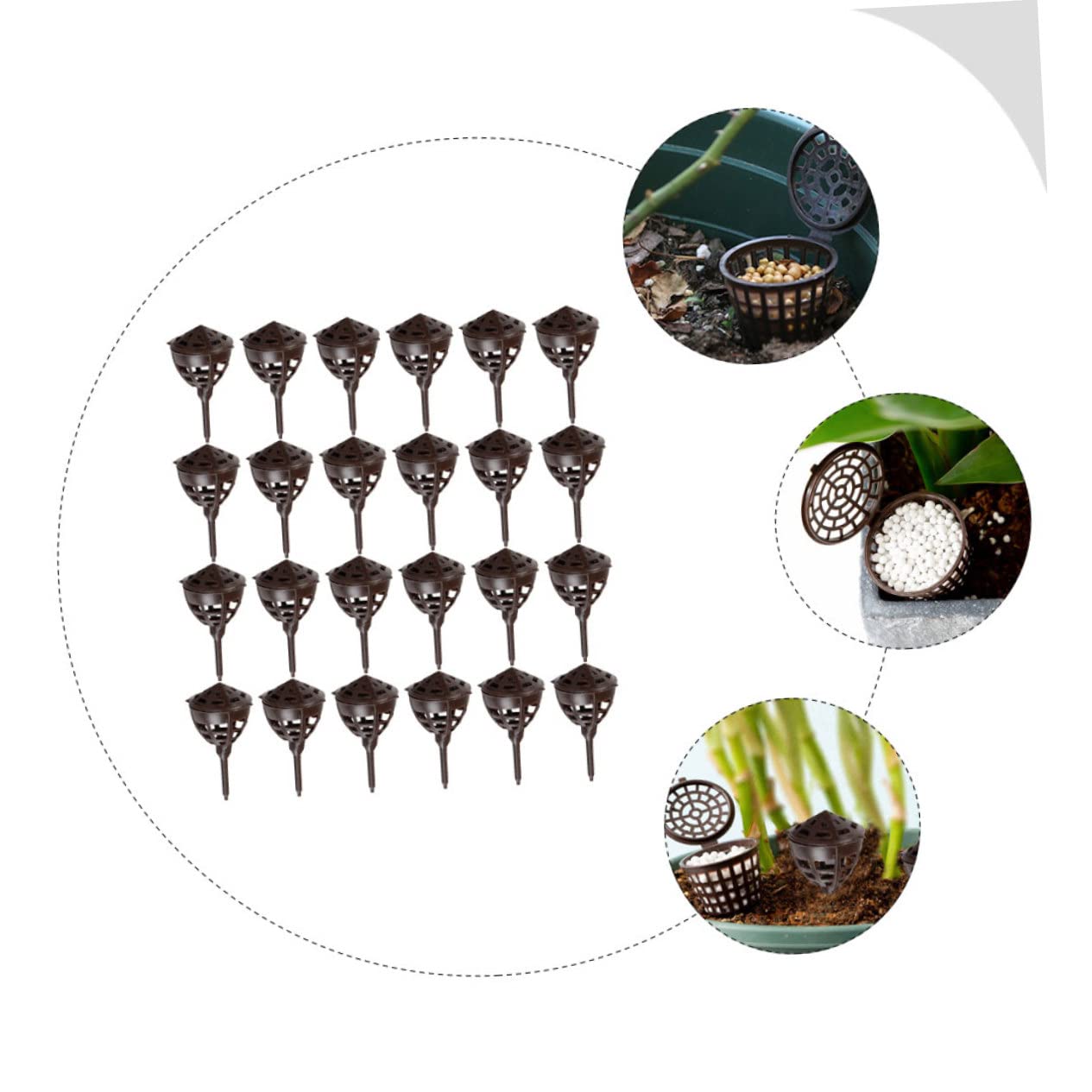 UKCOCO 2 Ensembles Boîte Engrais Pour Bonsaïs Couvercle Panier De Fertilisation Pratique Pour Jardinage Plantation De Plantes Pot 100 Pièces * 2