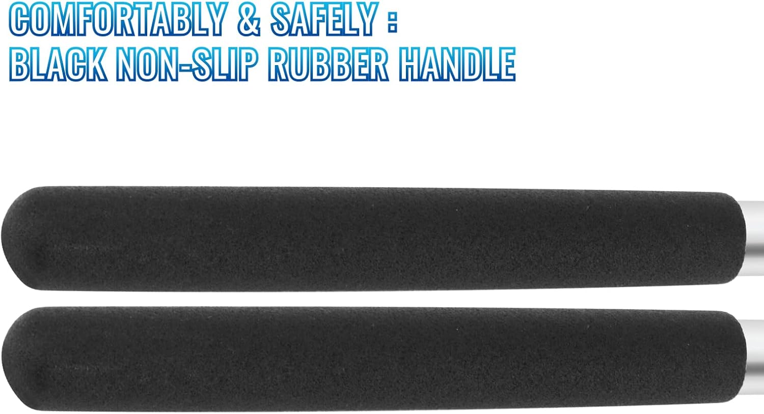 1 Pair 17.2 Inch Torsion Spring Winding Rods with Non-Slip Handle,1/2 Inch Diameter Solid Steel Metal Winding Bars Hardware for Adjusting or Replacing Garage Door Tension Springs