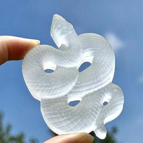 Miniatura 10 de Figura de cristal de ojo de tigre, estatua de serpiente de cristal natural, calavera, decoración del hogar, regalos de cristales y piedras (jaspe de