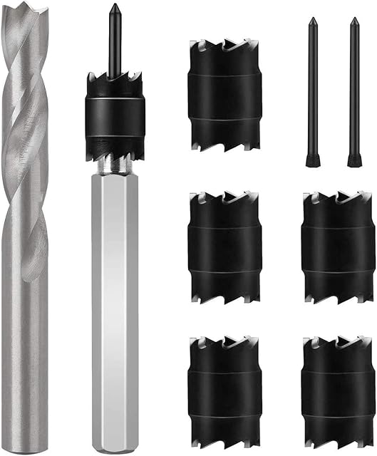 Spot Weld Cutter, Sheet Metal Hole Cutter, Punch Remover Panel Separator for Power Drill Welding Auto Body Work Tool, 3/8 Inch Drill Bit Tools, 9 Pieces