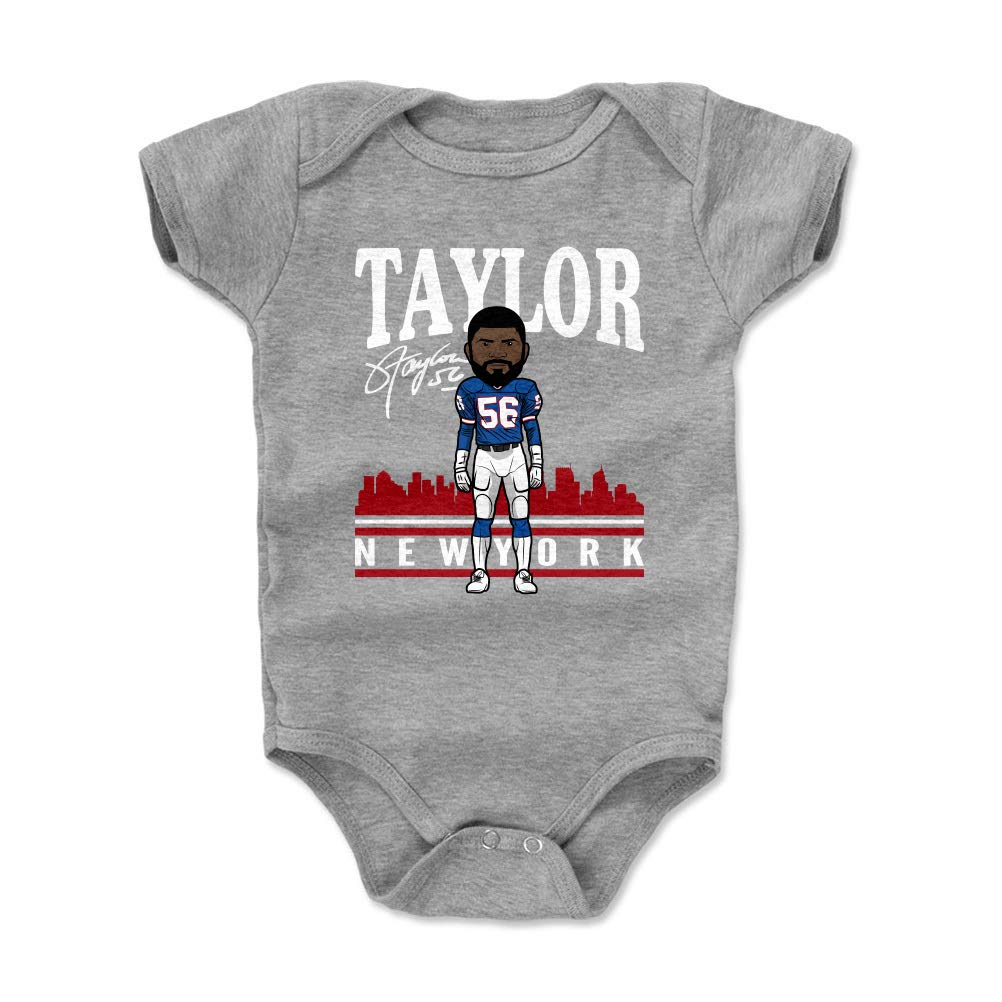 500 LEVEL Lawrence Taylor Baby Infant One Piece Bodysuit (18M, Heather Gray) - Lawrence Taylor Toon R WHT