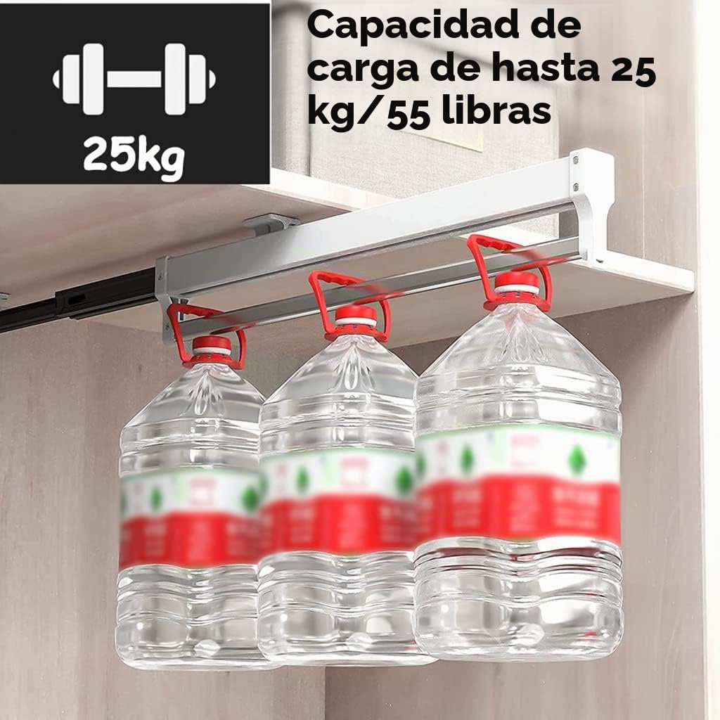 Barra de armario extensible extraíble Riel para perchas Perchero ajustable Riel para ropa (Size : 500mm)