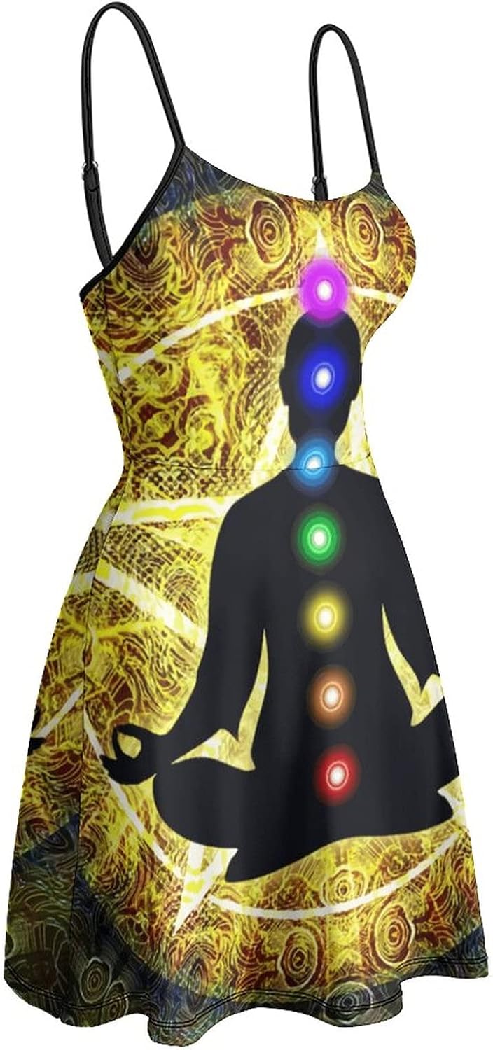 HXJIULI Summer Dress for Women Yoga Meditation Chakra