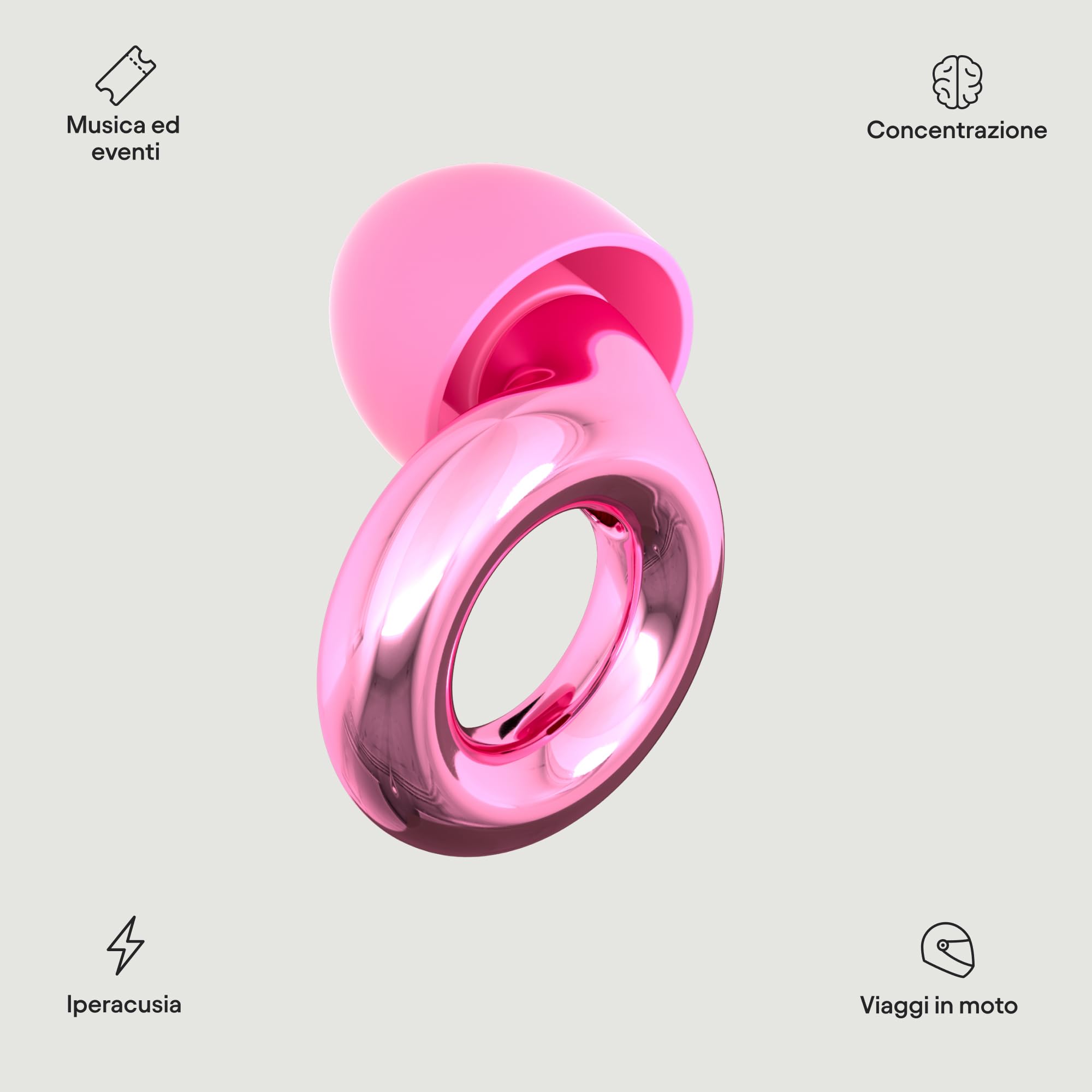 Loop Experience Equinox | Tappi antirumore ad alta fedeltà riutilizzabili | Protezione dell’udito di alta qualità | Perfetti per musica ed eventi | Regolabili | Riduzione del rumore 18 dB SNR