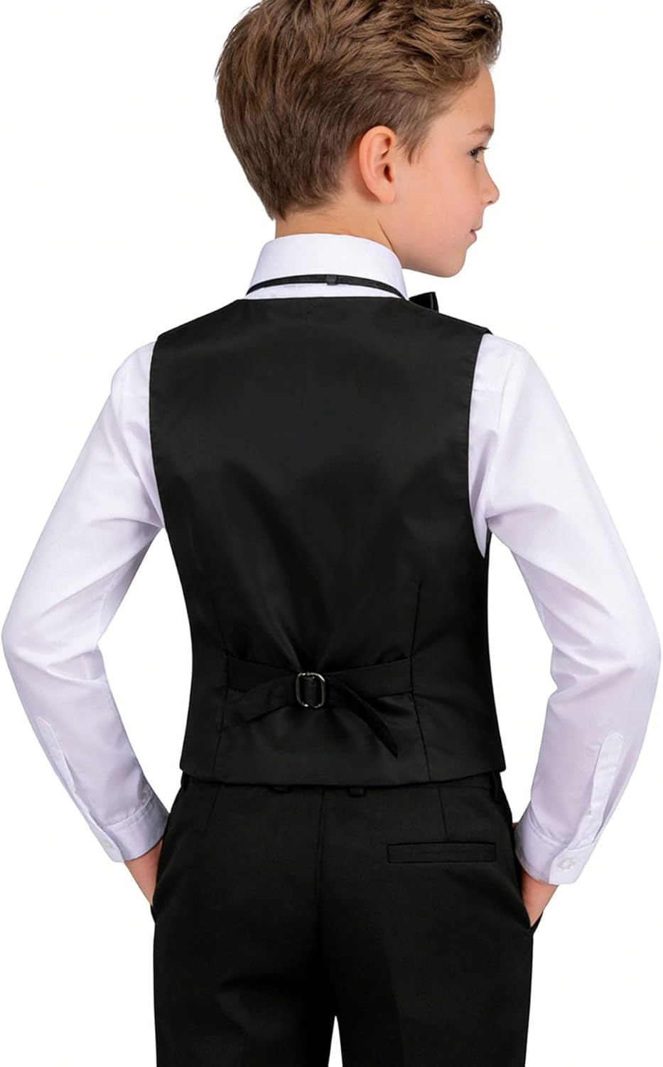 Boys Suit Set Formal Dress Shirt with Bowtie Vest Pants Toddler Boy Tuxedo Suits - Image 2