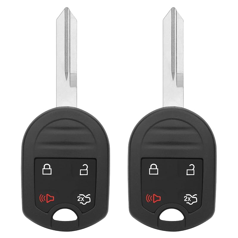 Controle remoto chaveiro automotivo Vurkcy CWTWB1U793 para Ford Explorer, Mustang e outros modelos, conjunto com 2 peças
