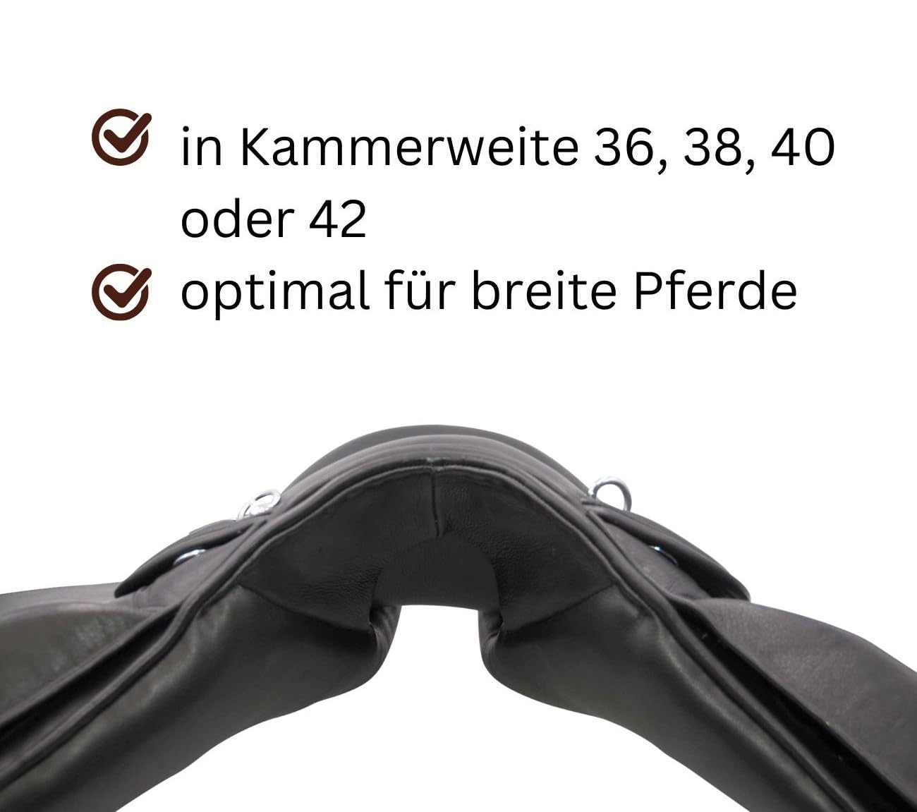 AMKA Kaltblutsattel 18 Zoll Wanderreitsattel mit weichem Rippsitz extra breit 36-42 Zoll