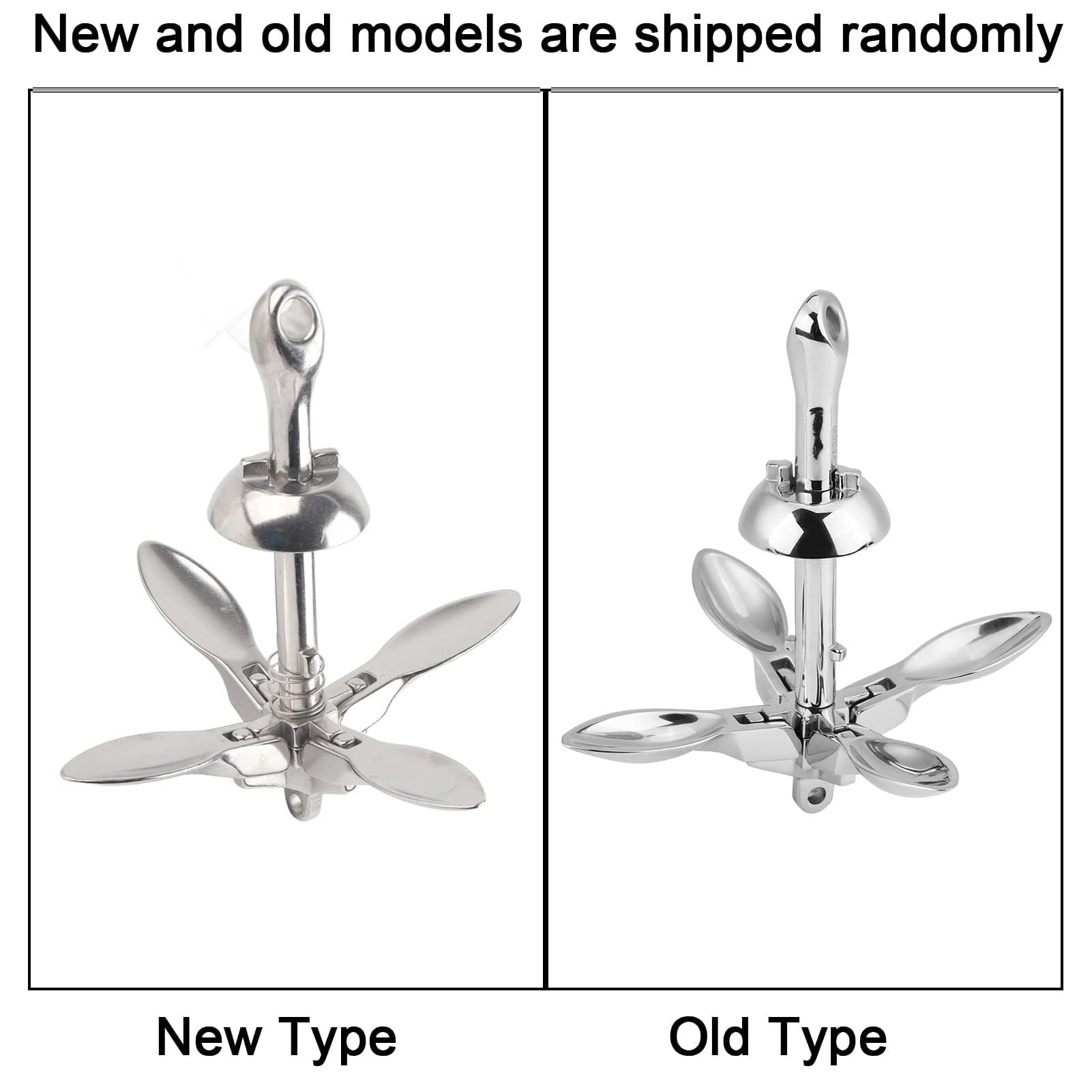 Ancora Pieghevole per Barca, Acciaio Inossidabile 316 0,7 Kg Hardware di Ancoraggio per Ancoraggio con Rampino Pieghevole per Yacht per Yacht Marini