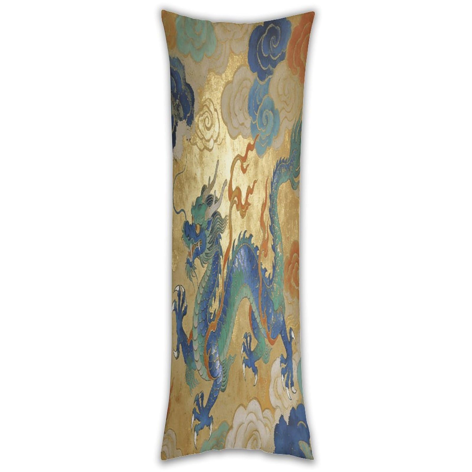 Soaring Dragon in Auspicious Clouds Pillow Cases Breathable Vertical Long Pillowcase Body Pillowcase with Hidden Zipper Closure Soft and Cozy Pillow Cover 20x54 Inches for Bedroom Couch