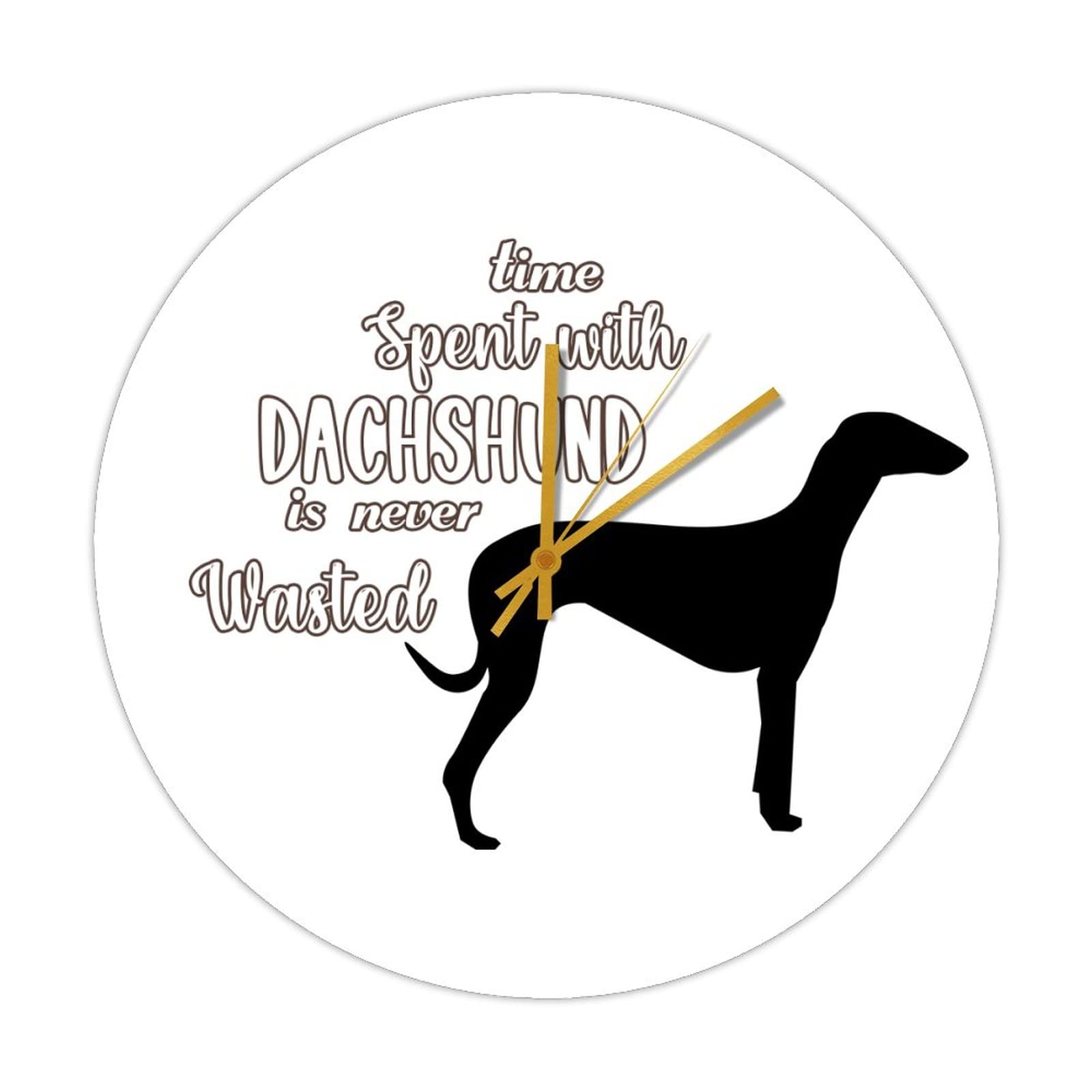 Cadeau pour les amateurs de chiens : horloge bois avec message touchant 38cm