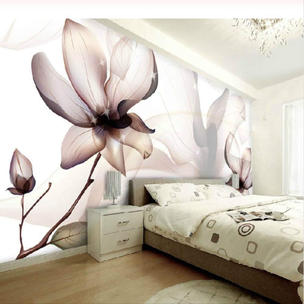 Papier Peint Fleur de Magnolia Moderne 3D - Murale Salon 260x175 cm