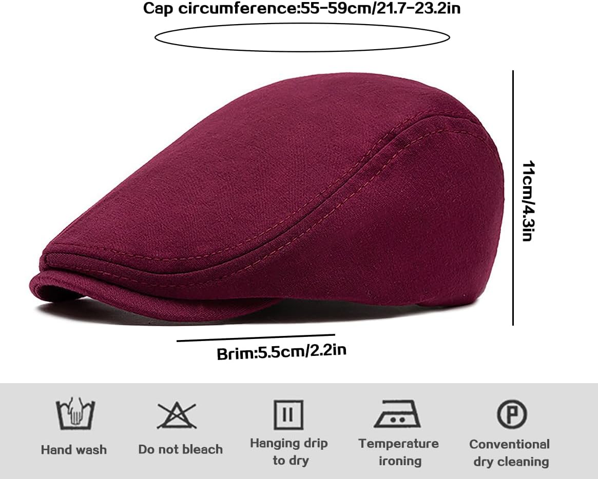 Men's Newsboy Hat Adjustable Beret Ivy Cap Irish Cabbie Driving Hunting Hats - Image 7
