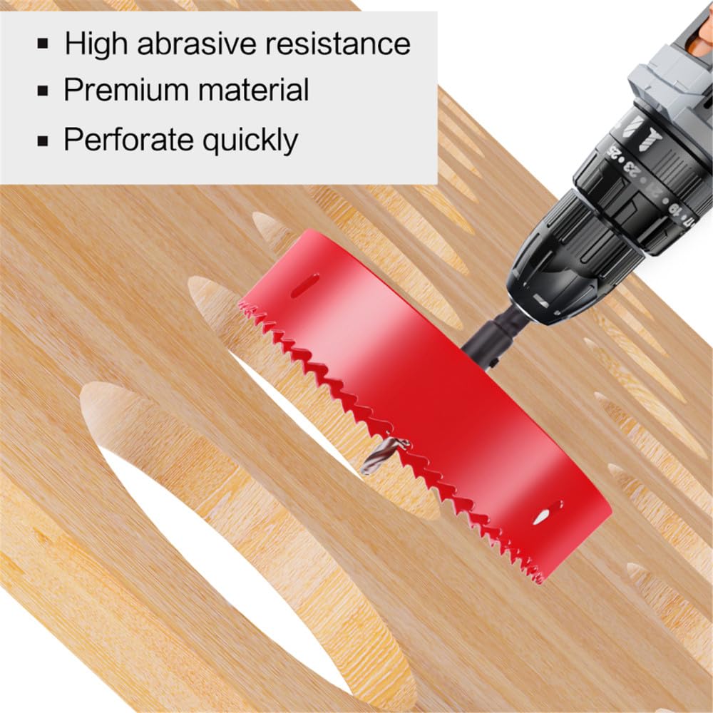 1 broca bimetálica M42 de 100-200 mm, sierra perforadora HSS para metal, hierro, aluminio, plástico inoxidable, herramientas de corte de madera para bricolaje, 145 mm