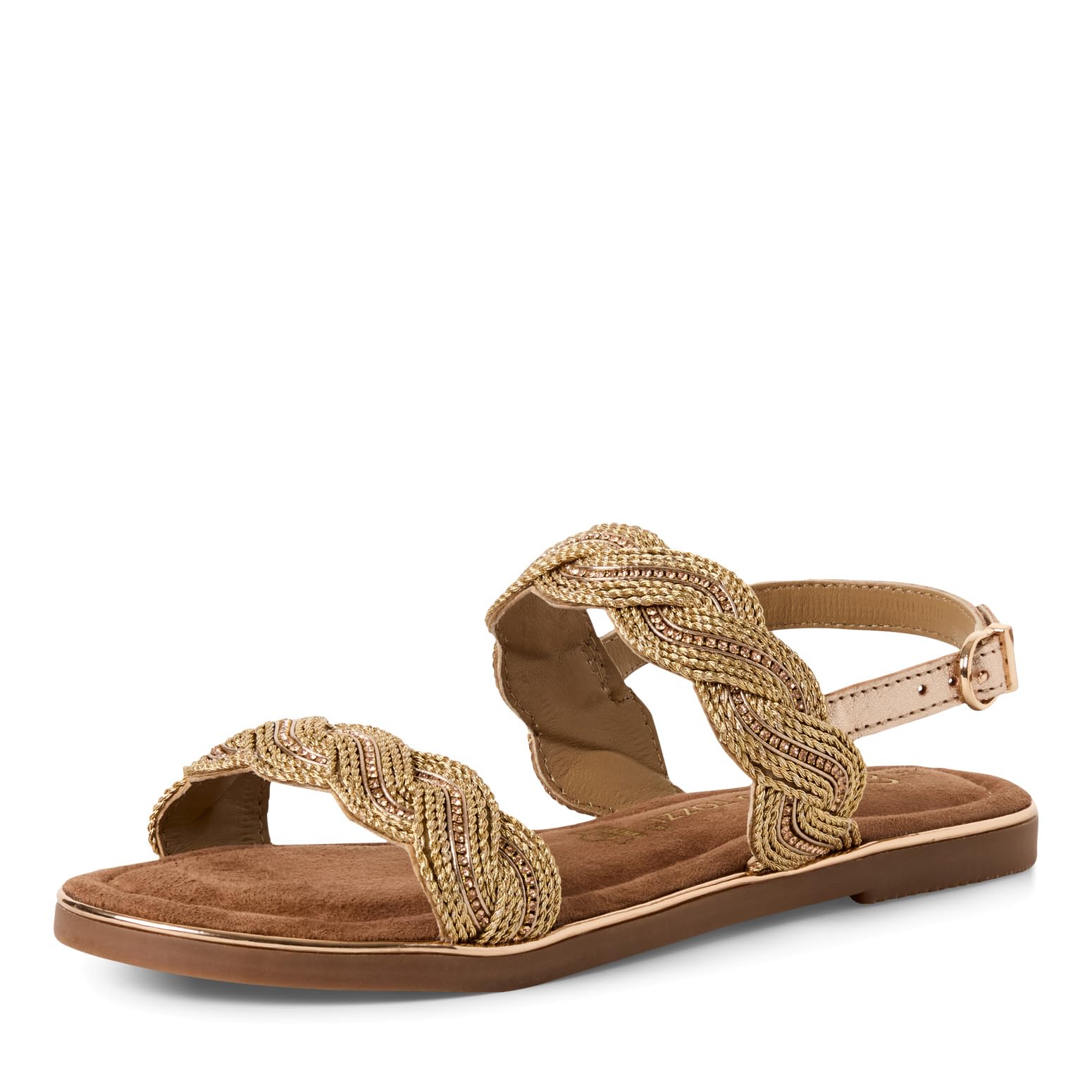 MARCO TOZZI Women's 2-28142-44 Sandals, Rose Met Comb, 4 UK