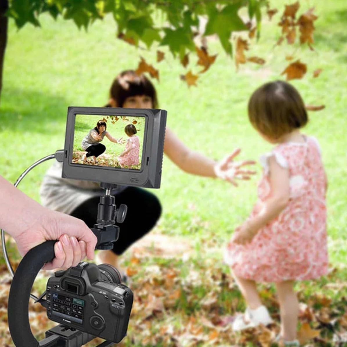 Handheld Camera Stabilizer for Camera, Black Plastic and Sponge image 3