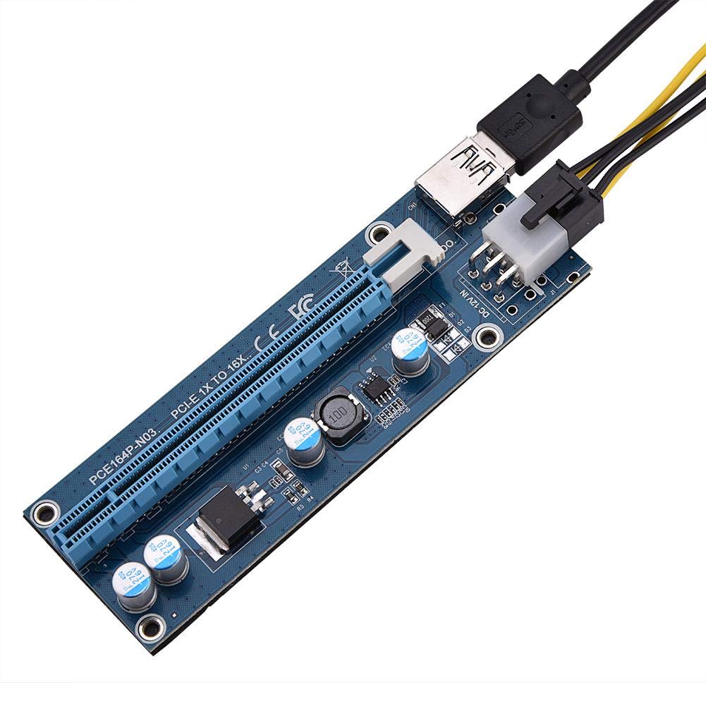 16X Mini PCI-E, karta rozszerzeń Mini PCI-E do PCI Express16x z 4 kondensatorami półprzewodnikowymi i 6-pinowym interfejsem do obsługi kart graficznych