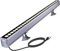 Vista 10 de Luz de arandela de pared con control remoto RF, 144 W, 40 pulgadas, lineal RGBW 5000K, luz de inundación LED, IP65 resistente a la intemperie que