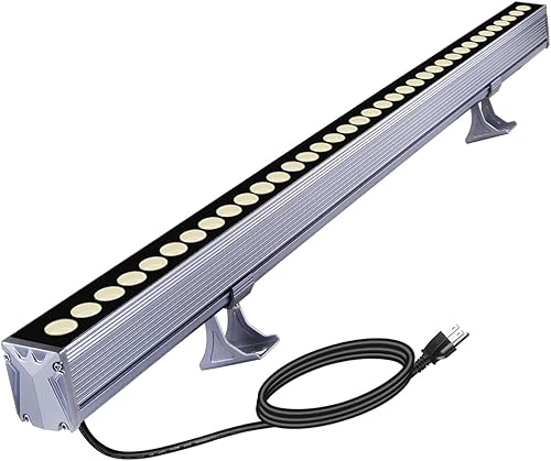 Miniatura 10 de Luz de arandela de pared con control remoto RF, 144 W, 40 pulgadas, lineal RGBW 5000K, luz de inundación LED, IP65 resistente a la intemperie que