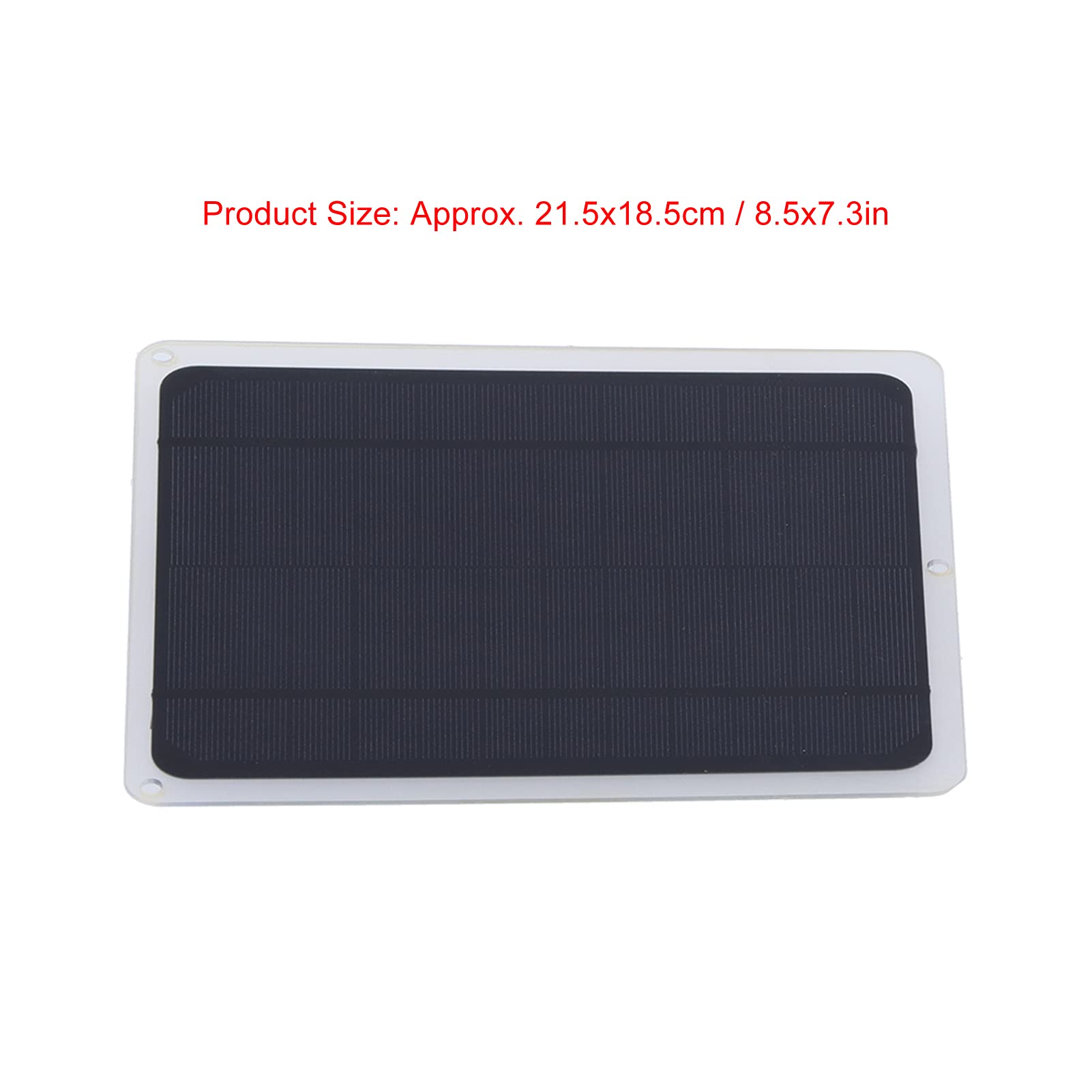 Ausla Panneau Solaire Portable, 6W 12V, Silicium Monocristallin, Sortie USB, Protection IP65 Étanche, pour Voiture et Camping-car