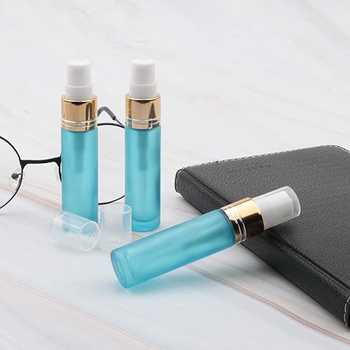 Miniatura 7 de Ellbest Botella vacía de vidrio con atomizador de aceites esenciales de 0.3 fl oz, recipiente recargable de color degradado para perfume, masaje,